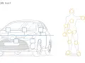 Schema di un'auto con nodi collegati, che illustra cos'è il CAN bus. A destra, una figura umana con cerchi arancioni.