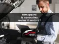 Meccanico con laptop esamina motore. La domanda: "Rimappare la centralina rovina il motore?" è centrale.