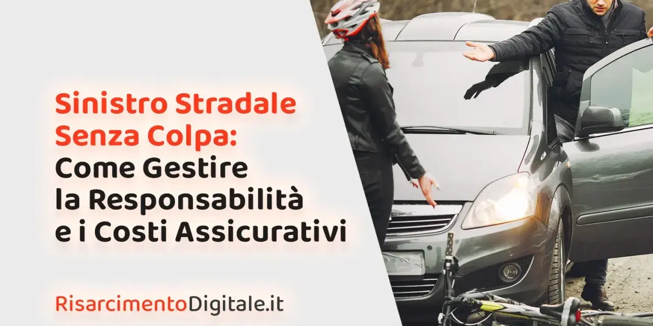 Incidente stradale: gestione della responsabilità civile autoveicoli e costi assicurativi. Due persone discutono vicino a un'auto e una bicicletta rovesciata.