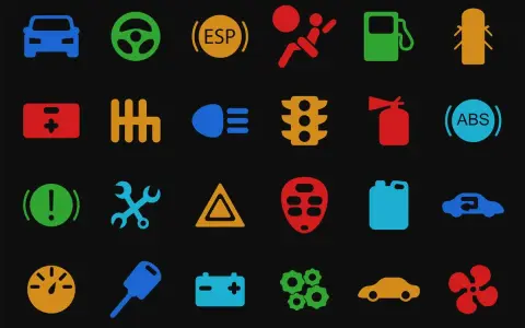Icone cruscotto auto: ESP, airbag, ABS, batteria, cambio, ecc. Utili per capire i spie Opel Corsa.