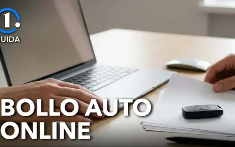 Guida per capire come verificare scadenza bollo auto con targa. Chiave dell'auto su fogli, laptop e mouse.