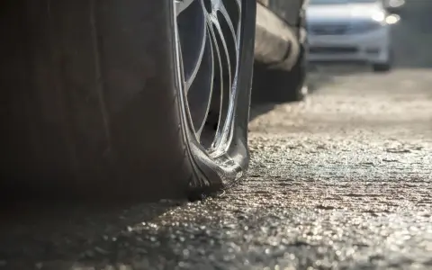 Gomma sgonfia sul ciglio della strada. Quanto dura la schiuma pneumatici in queste condizioni?