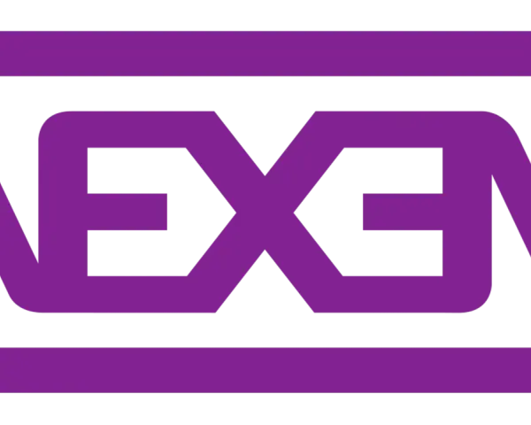 Logo viola con scritta NEXEN. Nexen Group è un'azienda che produce pneumatici.