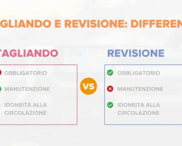 Confronto tra tagliando e revisione: il tagliando è manutenzione, la revisione verifica l'idoneità alla circolazione.