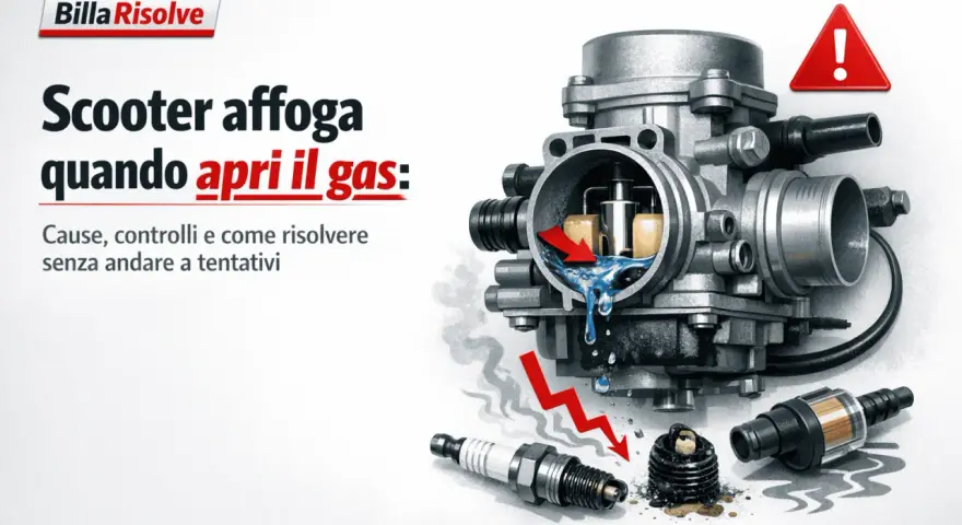 Il carburatore, essenziale per il motore dello scooter, se difettoso causa affogamento. Ecco come risolvere.