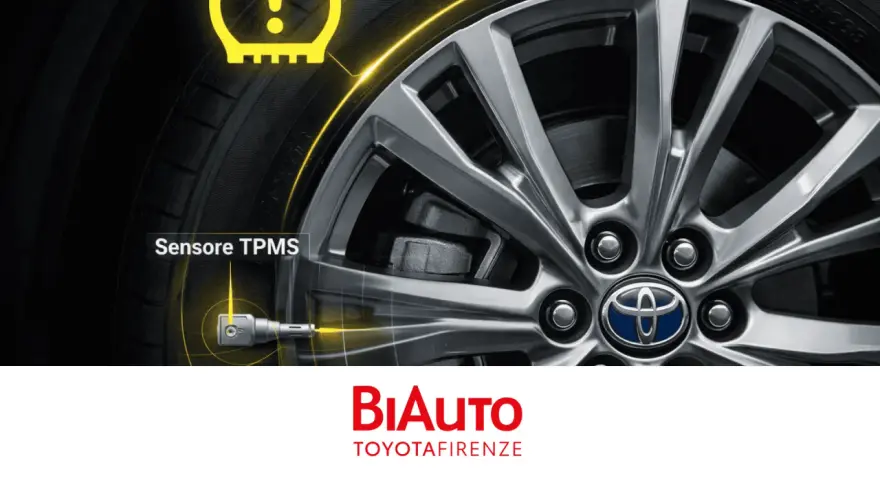 Sensore TPMS su ruota Toyota, un aiuto per la spia pneumatici.