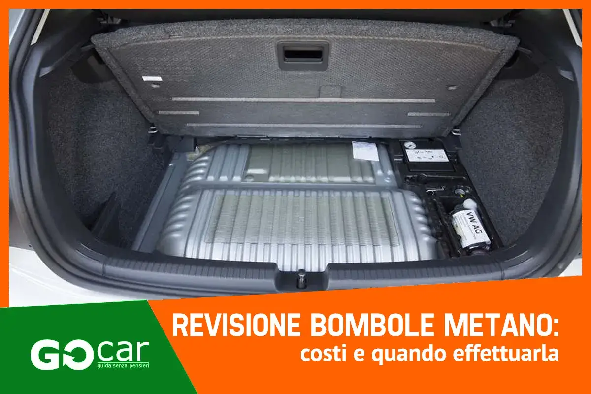 Bagagliaio auto con bombole metano. Informazioni su revisione e sostituzione bombole metano costo.