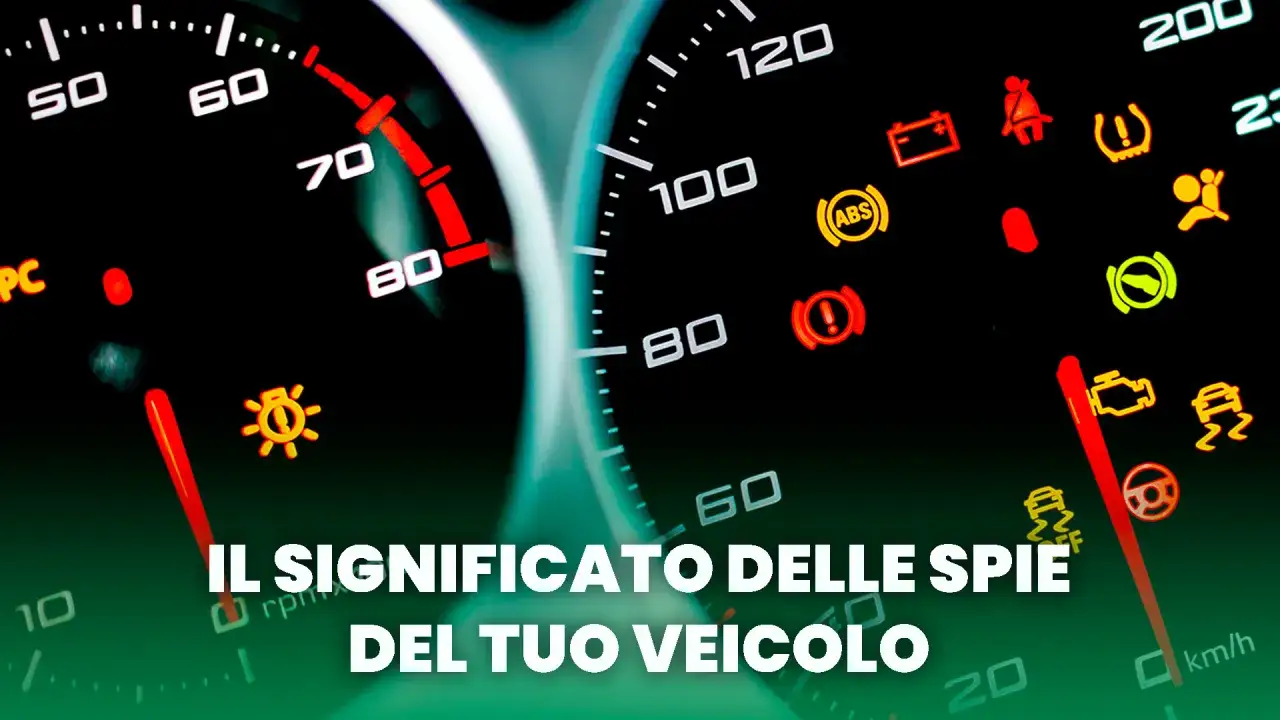 Cruscotto con spie auto accese: ABS, motore, airbag, batteria e altre. Impara il loro significato per guidare in sicurezza.